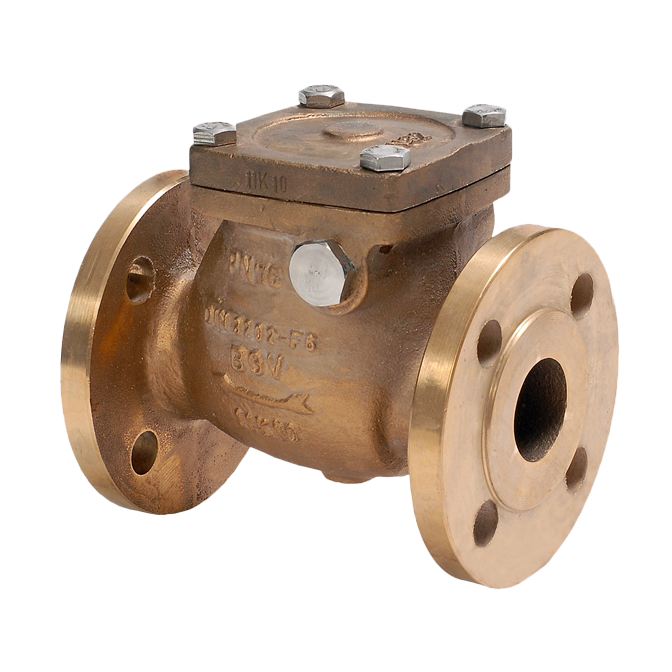 BRONZE CHECK VALVE WITH HORIZONTAL MOUNTING DIN PN 16
